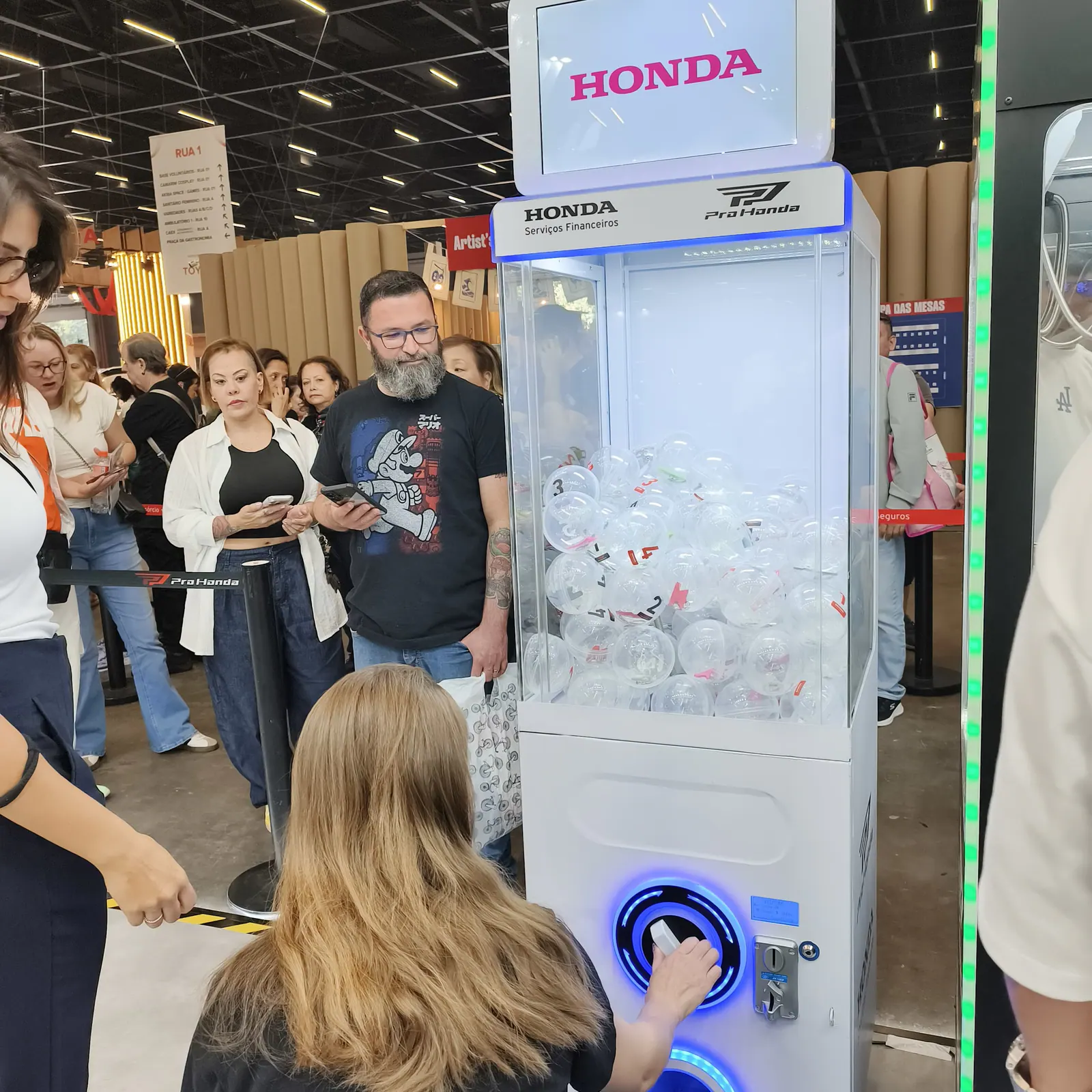Máquina Gashapon personalizada para ações promocionais