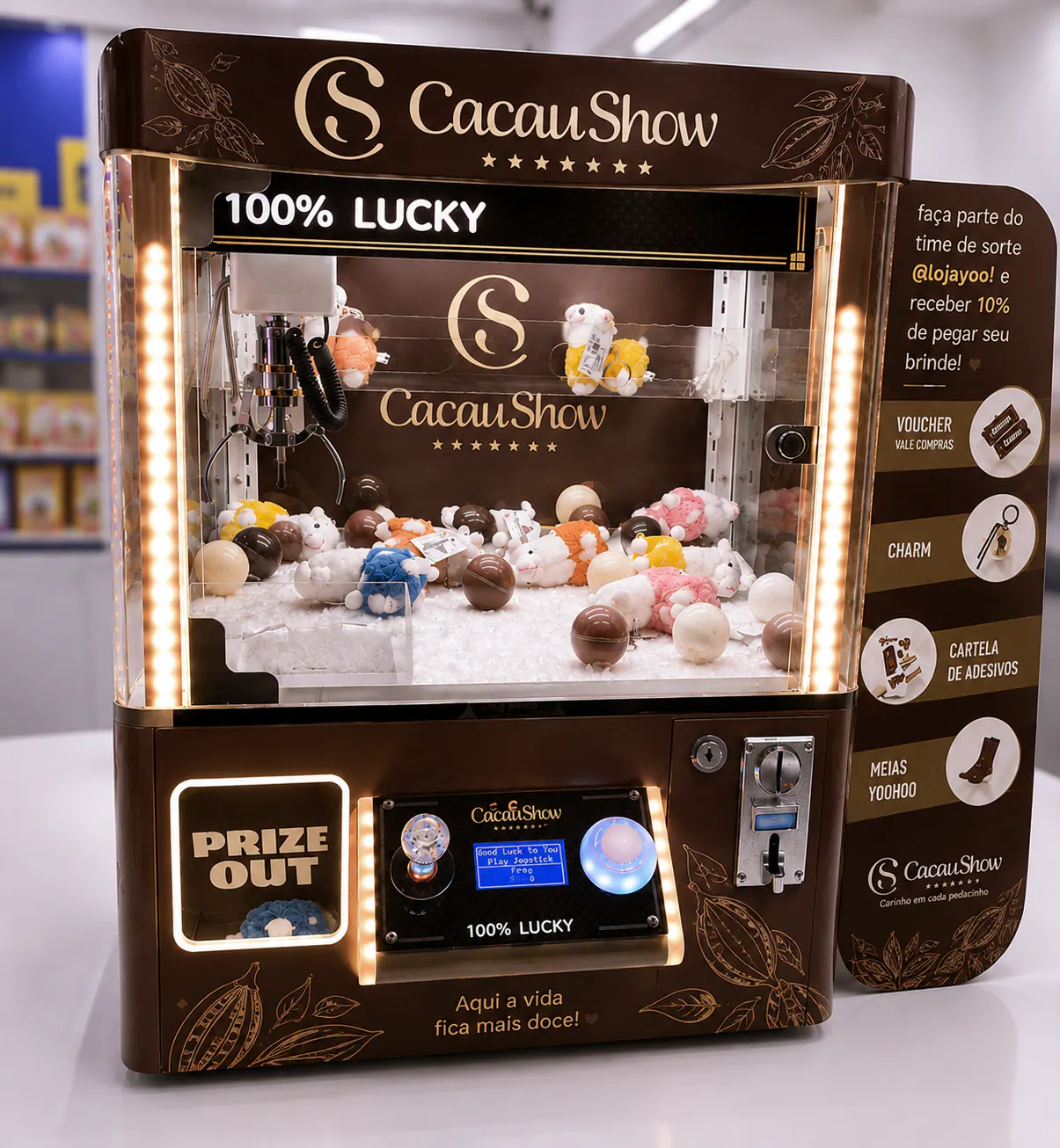 Mini máquina de garra personalizada para eventos e ações promocionais